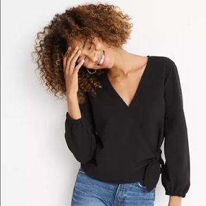 Black Madewell wrap top